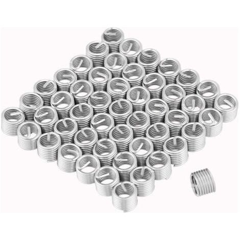 50 pieces of thread repair inserts, Helicoil M8, thread insert, stainless steel wire thread inserts M8 x 1.25 x 1.5D, luminous--DTEKGAZ