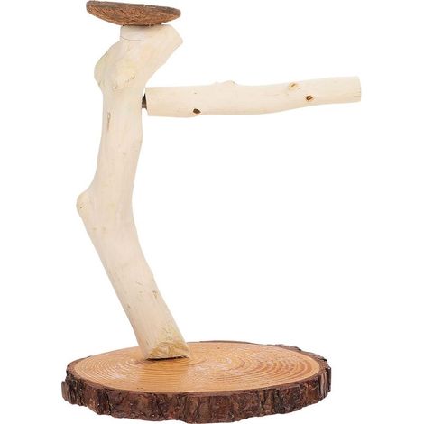 Papageienständer aus Holz, Plattform, Futterstelle, Vogelpark, Leiter für Nymphensittiche, Sittiche, Wellensittiche, Finken, verschiedene Farben, 22 x 16 x 16 cm (1/5)