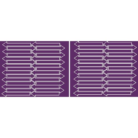 Pfeilaufkleber 10x2cm 60 Stück lila matte Aufkleber
