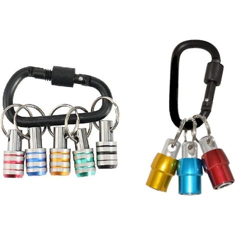 Porte-embout de tournevis 1/4 pouce, rallonge porte-clés, ensemble de porte-embouts de tournevis en alliage d'aluminium, adaptateur pour foret (1/5)