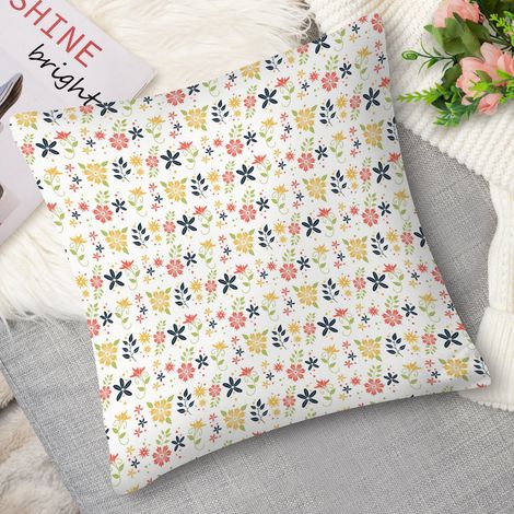 Housse de coussin floral romantique (1/5)