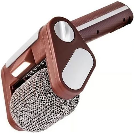 Brosse électrique pour grill sans fil, brosse BBQ rotative pour cuisson en extérieur et nettoyage de grill, marron (1/5)