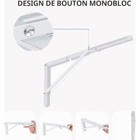 supports d'étagère supports d'étagère supports d'étagère muraux Bracket (blanc, 350 mm) (1/4)