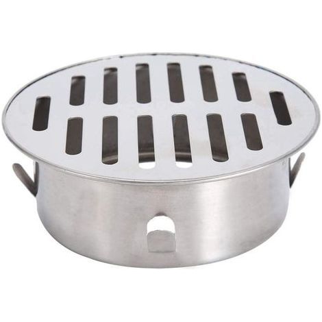 Siphon de Sol en Acier Inoxydable, Balcon Évier Rond Anti-Blocage Siphon de Sol Amovible pour Jardin Extérieur Tuyau d'Évacuation Tuyau d'Échappement Toit Balcon Utilisation(110 Flat Mouth) (1/5)