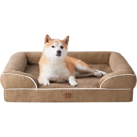 Hundebett orthopädisches Memory Foam L 91 x B 68 x H 17 cm Kamel (1/5)