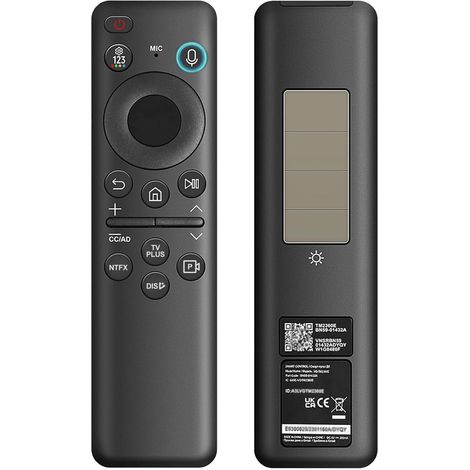Telecommande pour Smart TV, BN59-01432A Télécommande Vocale de Chargement Solaire, Telecommande Universelle de Rechange pour The Frame Neo QLED 4K 8K HDR Smart TV (1/5)
