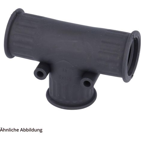 FLEXA RQT Schnellverschraubung T-Verteiler TPE für Schlauch-Außendurchmesser 1x10,0mm + 2x10,0mm Wellrohr-T-Verteiler - 1 Stück (1/3)