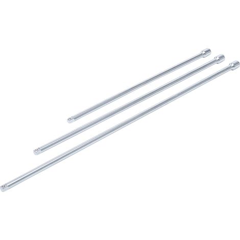 BGS Diy 92235 - Set di prolunga, 3 pezzi, 6,3 mm, 300/380 / 450 mm, cromato lucido (1/4)