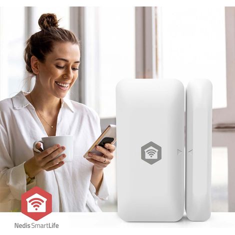 Nedis SmartLife Tür-Fenster-Sensor / Zigbee 3.0 / Batteriebetrieben / Android™ / IOS / Weiss