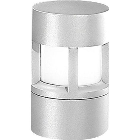 JULE - Paletto da terra 20cm, installabile a parete, IP65, attacco E27, in alluminio pressofuso, colore Grigio - Rossini Group