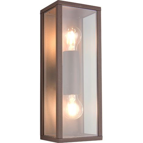 Applique exterieure 2 lampes culot e27 rouille ip44 - trio - garonne (1/3)