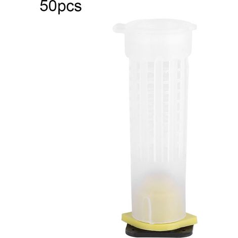 Cage À Rouleau - Élevage De Reines D'abeilles - Plastique Blanc Haute Qualité - 7.8 cm x 2.6 cm - Lot De 50 (1/4)