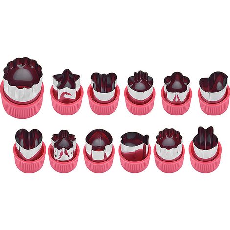 12 Stück Gemüse Ausstechformen Plätzchen-Ausstecher Edelstahl Cookie Kuchen Obst Ausstecher Set für Keks, Sushi & Dekoration