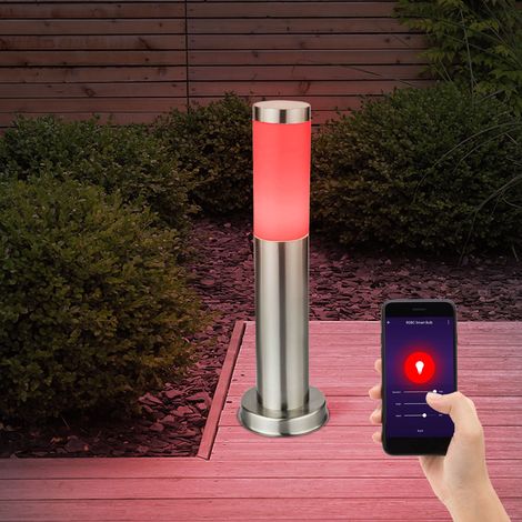 Lampada da terra per esterni Alexa Google Home Wifi APP DIMMER in un set con lampadine LED RGB