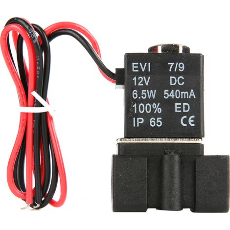 1/4" NPT 2 Way Plastic Electric Solenoid Valve NC Normally Closed DC12V (1/5)