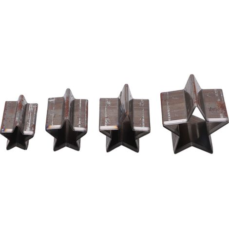 Ensemble de 4 moules de découpe pentagramme en acier allié pour le poinçonnage du cuir, avec boîte de rangement pour les travaux manuels (1/5)