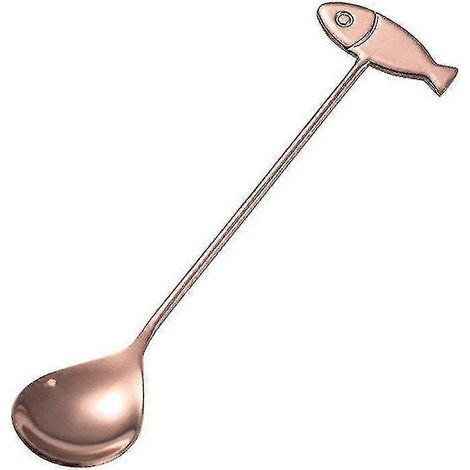 4 pieces of 304 stainless steel stirring spoon small fish spoon (rose)