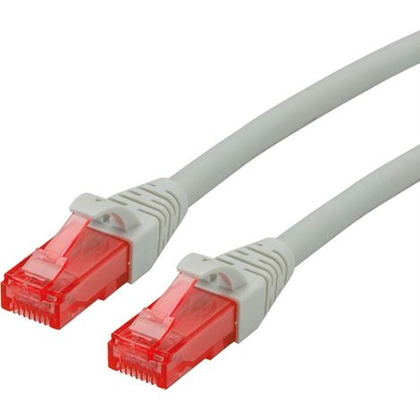 ROLINE Cable de conexión cat.6 UTP, nivel de componente, LSOH, gris, 7,5 m