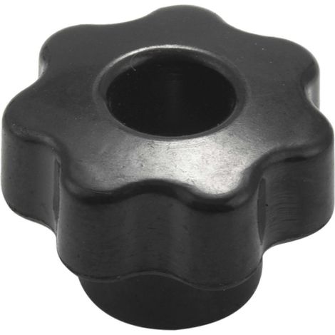 10 boutons à filetage interne M6, vis à tête plate, bouton en plastique noir M6 x 25 (1/5)