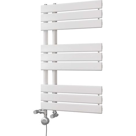 Tristan - White Dual Fuel Towel Rail H816mm x W500mm Thermostatic (1/3)