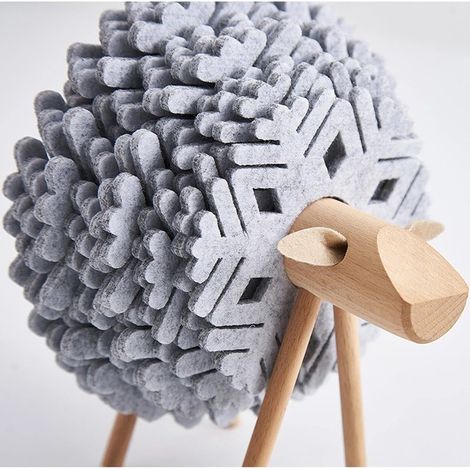 Rentier-Untersetzer – Glasuntersetzer – Rentier-Design aus Holz mit 12 Filzuntersetzern – Rund – Schneeflockenmuster – Hellgrau – Einzigartige Dekoration – Hitzebeständig (1/3)
