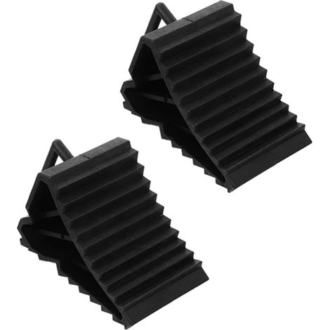 2 Pièces Cales Antidérapantes pour Roues, PP Noir (1/5)