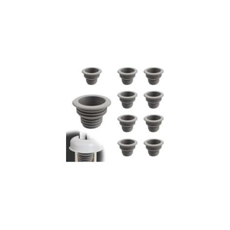 10 tappi di scarico per lavatrice, grigi, con tubo neutralizzante degli odori, guarnizione in filo metallico, antiriflusso, protezione antimacchia, per lavatrici, cucine, bagni - Crezuo