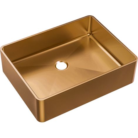 Essebagno Vasqueàposer 48x37 Luisa en inox cuivre brossé