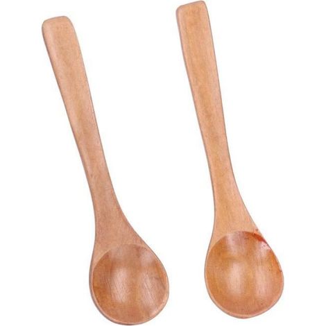 Cuillères En Bois - 13 cm - Pour Enfants Et Cuisine - 10 Pièces (1/4)