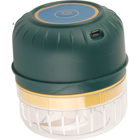 Knoblauchzerkleinerer (250 ml), 3 Klingen, Mini, kabellos, wasserdicht, USB-Ladefunktion, elektrische Knoblauchpresse, Babynahrungszubereiter, Zitronengelb (1/5)
