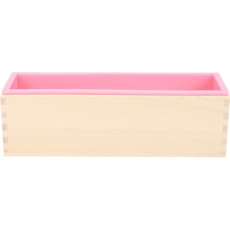 1200G Savon de Bricolage Savon en Bois Boîte de Moule Pain Rectangulaire Doublure en Silicone Outil de Moule de Bougie de Savon Diy Outil de (1/2)