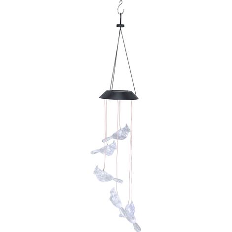 LED-Solar-Windspiel mit Farbwechsel, wasserdicht, Vogel-Windspiel-Beleuchtung für Hof, Garten und Terrasse (1/5)
