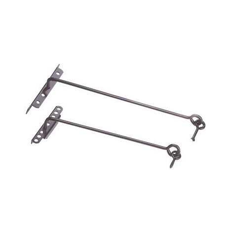 Gancio a cremagliera con maniglia Ø8 x 500mm BOURG MERMIER da avvitare - Cataforesi nera - M-320502