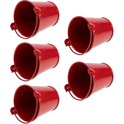 5 Stück Rote Blumentöpfe aus Eisen für Sukkulenten and (1/5)