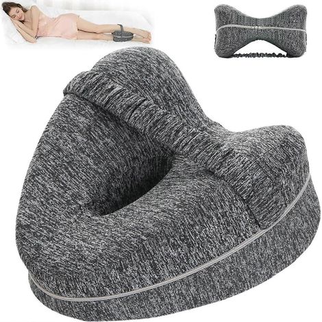Oreiller orthopédique pour les jambes : oreiller pour les genoux des personnes dormant sur le côté, housse amovible, oreiller ergonomique en mousse à mémoire de forme pour dormir (1/5)