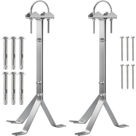 Une paire de support mural d'antenne SS304 de 40 cm de haut, support robuste pour antenne parabolique/radio DVB-T2/antenne LTE/parasol (1/5)
