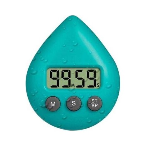 Minuterie - Étanche IPX4 - Pour Douche Cuisine Sport Apprentissage - Affichage Numérique - Alimentation Pile Bouton - Vert - 1 Pièce (1/4)