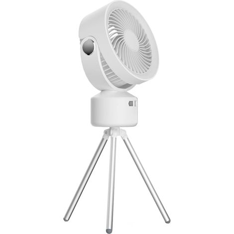 Hängender, multifunktionaler Dreibein-Ventilator mit Beleuchtung für den Außenbereich, tragbarer, kleiner USB-Deckenventilator für Campingzelte, Campingventilator