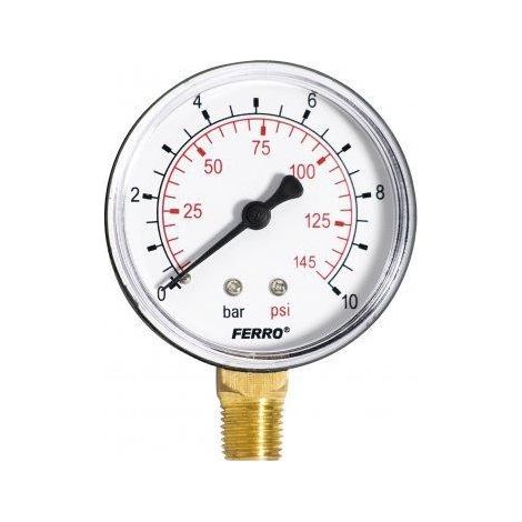 Novaservis Matériel de plomberie - Manomètre 63 mm 1/4" radial, 0-10 bar M6310R (1/2)