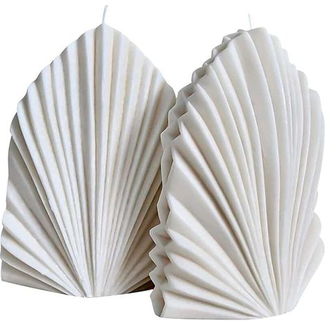 Moule à bougie en silicone coquillage corail pour la fabrication de bougies, grand moule à savon en silicone festonné, moule à gâteau fondant chocolat, moule à résine époxy pour la décoration intérieu (1/5)
