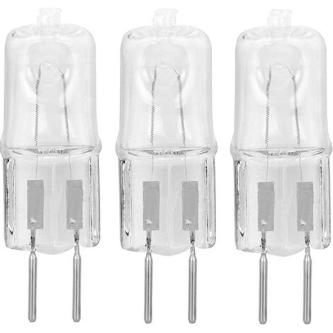 Lots de 3 ampoules halogènes G5.3 pour veilleuses et parfum - 35 watts, 2 broches, 110-120 volts, compatibles brûleurs et huile/tartelette parfumées. (1/3)