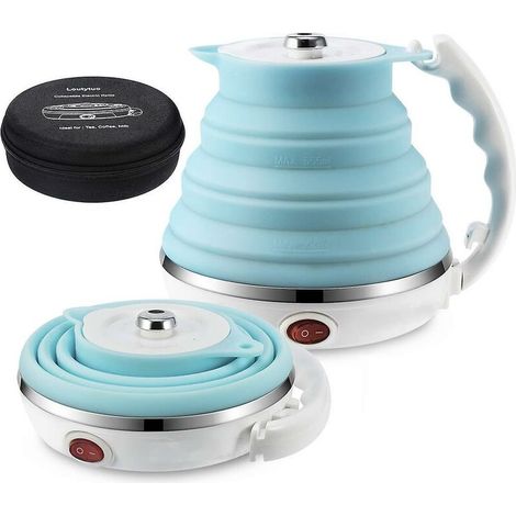 550ml Ultra-mince amélioré Silicone De qualité alimentaire Voyage Foldable Bouilloire électrique Plug UE (1/5)