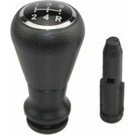 Levier de vitesses 5 vitesses noir pour Citroën 206, 207, 307 et Peugeot 206, 207, 307 – Pommeau de levier compatible, montage direct, finition mate