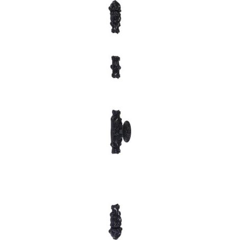 Crémone en fonte de style type CSF 168 Modèle C pour tringle de 16 X 8 mm sans tringle époxy noir - Rollinger (1/3)