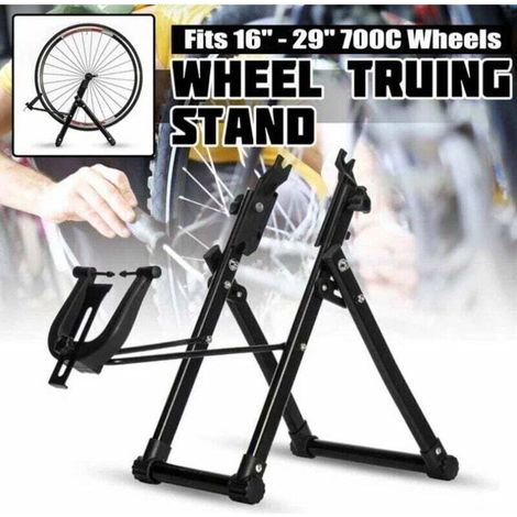 Support de centrage de roue de vélo, support de centrage de pneu de vélo professionnel facile à utiliser pièces d'accessoires de vélo d'entretien de roue de vélo adaptées aux pneus de 16 à 29 pouces (1/4)