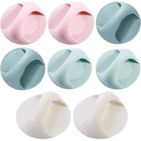(4 Colors) 8 Pcs Self-Adhesive Sliding Door Handles, Patio Door Handles, Cabinet Door Handles, Self-Adhesive Balcony Door Handles, for Doors and Windows, Drawers, Cupboards (1/5)