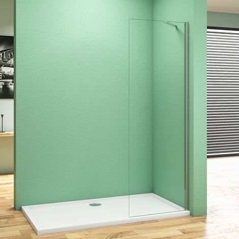 90x200cm+45cm Stabilisator 8mm ESG Sicherheitsglas Walk in Dusche Duschwand Nano Glas Duschabtrennung Höhe 200cm (1/5)