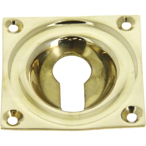 Entrée cuvette laiton 60x60mm clé I laiton poli DEVISMES 30360ILP