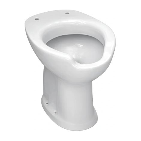 Vaso Wc a terra per disabili serie Mira scarico a pavimento ceramica bianca ludida WIN