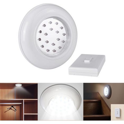 Plafonnier à 18 LED avec télécommande sans fil et détection de présence, idéal pour la maison, les dressings, les couloirs, les escaliers et comme veilleuse. (1/4)
